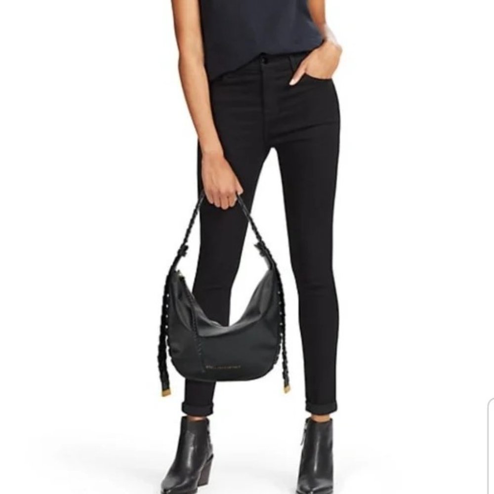 Stella McCartney Braided Hobo Shoulder Bag Black - Picture 3 of 12